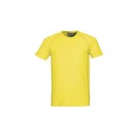 T-shirt cool fit kontrast, kolor zólty, jasnoszary, rozmiar S