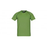 T-shirt cool fit kontrast, kolor jasny zielony, czarny, rozmiar M
