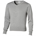 Sweter z dekoltem typu V Szary 33230901