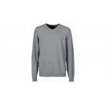 Sweter V-neck, kolor szary melanz, rozmiar XL