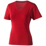 T-shirt Kawartha V-neck damski Czerwony 38017250