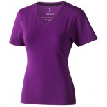 T-shirt Kawartha V-neck damski Sliwkowy 38017380
