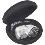 Zestaw podróżny- ładowarka USB, kolor czarny 3874603
