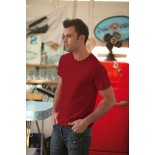 T-Shirt męski z krótkim rękawem, kolor ciemno czerwony MC15055-M