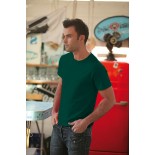T-Shirt męski z krótkim rękawem, kolor ciemnozielony MC15069-L