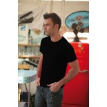 T-Shirt męski z krótkim rękawem, kolor czarny MC160X03-XXXL