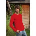 T-Shirt męski z długim rękawem, kolor czerwony MCL15005-S