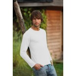 T-Shirt męski z długim rękawem, kolor biały MCL15006-L