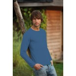 T-Shirt męski z długim rękawem, kolor denim blue MCL15035-XXL