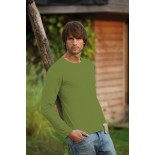 T-Shirt męski z długim rękawem, kolor moss MCL15039-S