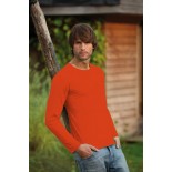 T-Shirt męski z długim rękawem, kolor ciemno pomarańczowy MCL15051-L