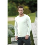 T-Shirt męski z długim rękawem, kolor biały MCL18006-L