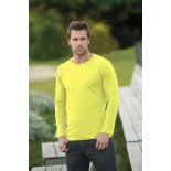 T-Shirt męski z długim rękawem, kolor żółty MCL18008-XXL