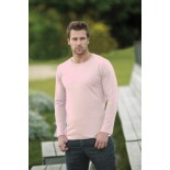 T-Shirt męski z długim rękawem, kolor jasno różowy MCL18031-S