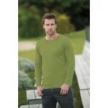 T-Shirt męski z długim rękawem, kolor moss MCL18039-M
