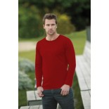 T-Shirt męski z długim rękawem, kolor ciemno czerwony MCL18055-XXXL