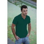 Koszulka męska polo, kolor ciemnozielony MPS21069-L