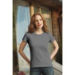 T-Shirt damski z krótkim rękawem, kolor ciemno szary WCS15077-L