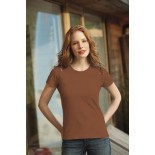 T-Shirt damski z krótkim rękawem, kolor brązowy WCS18001-L
