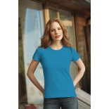 T-Shirt damski z krótkim rękawem, kolor turkusowy WCS18034-S