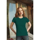T-Shirt damski z krótkim rękawem, kolor ciemnozielony WCS18069-M