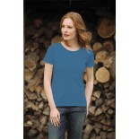 T-Shirt damski z krótkim rękawem, kolor denim blue WCS20535-XXL