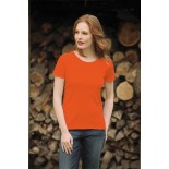 T-Shirt damski z krótkim rękawem, kolor ciemno pomarańczowy WCS20551-L