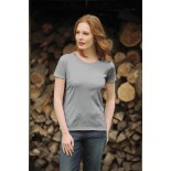 T-Shirt damski z krótkim rękawem, kolor ciemno szary WCS20577-XL