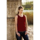 T-Shirt damski bez rękawów, kolor ciemno czerwony WTS18055-L