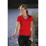 T-Shirt damski z krótkim rękawem, kolor czerwony WVS18005-M