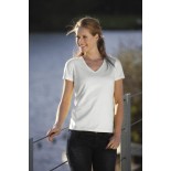 T-Shirt damski z krótkim rękawem, kolor biały WVS18006-L
