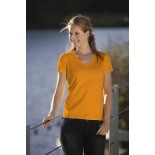T-Shirt damski z krótkim rękawem, kolor pomarańczowy WVS18010-L