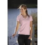 T-Shirt damski z krótkim rękawem, kolor jasno różowy WVS18031-L