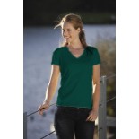 T-Shirt damski z krótkim rękawem, kolor ciemnozielony WVS18069-L